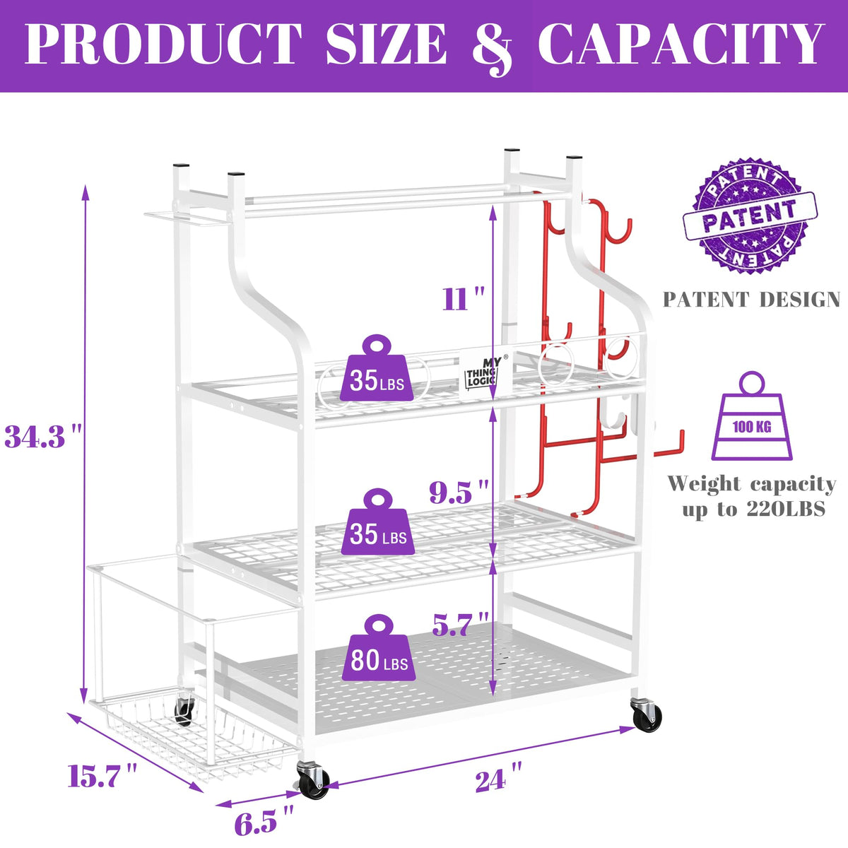 Home Gym Rack for Dumbbells, Yoga Mats and Workout Equipment N301022