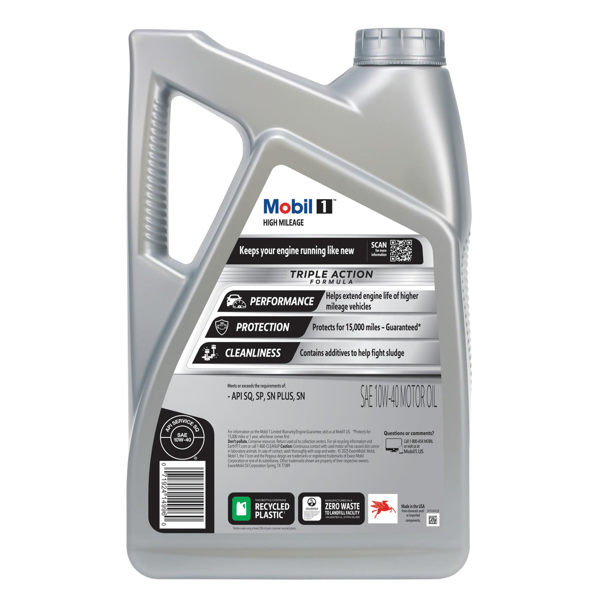 High Mileage Full Synthetic 10W-40 Motor Oil 5 Quart M335