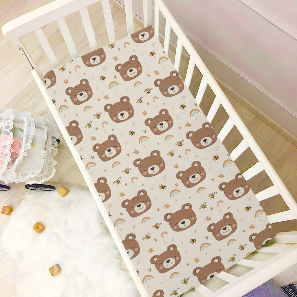 Soft Breathable Microfiber Fitted Crib Sheet K3205