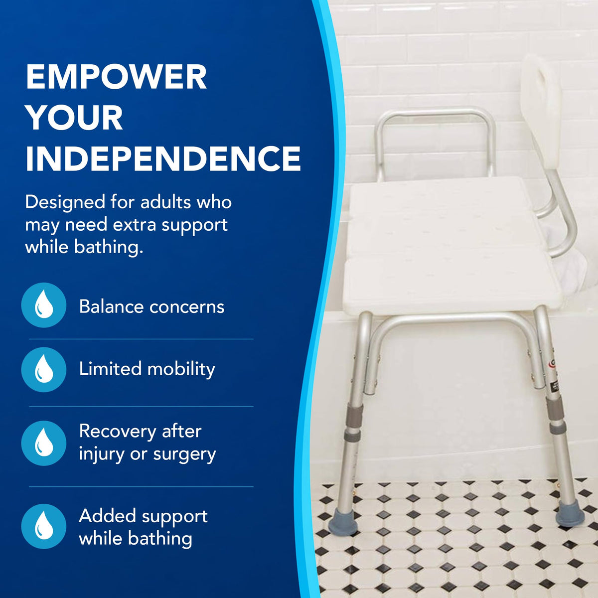 Height Adjustable Shower Bench and Shower Chair X147771
