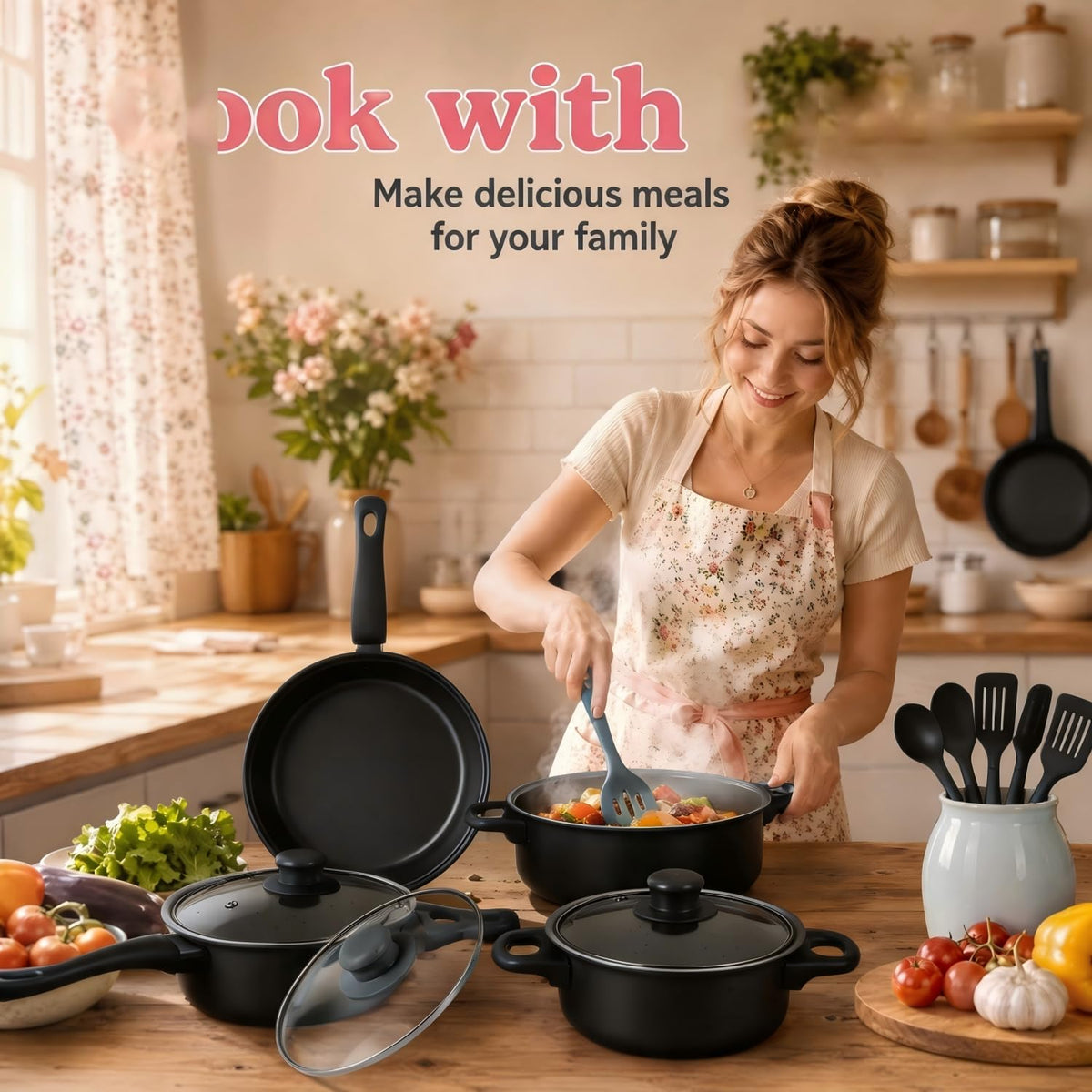 12 Piece Non Stick Cookware Set I5070