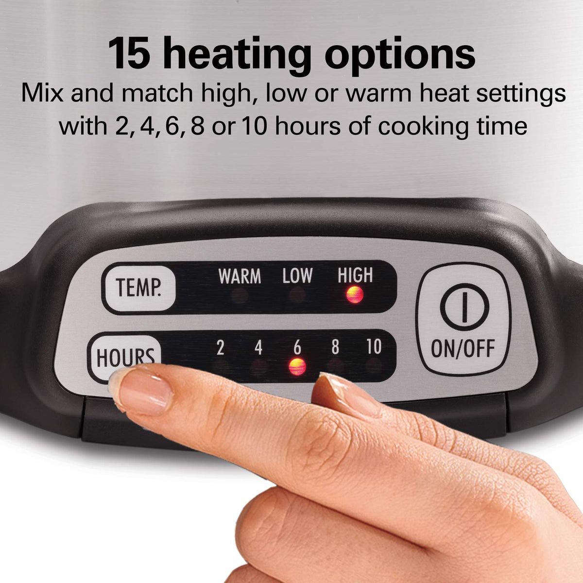 Programmable 6 Quart Slow Cooker with Travel Lid Lock H378658