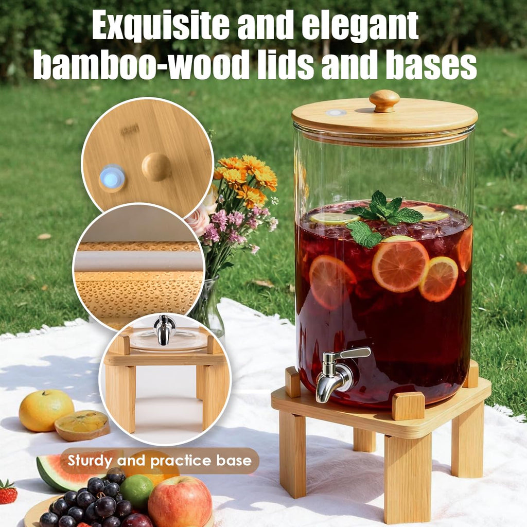 2.3 Gallon Glass Beverage Dispenser with Spigot M796575