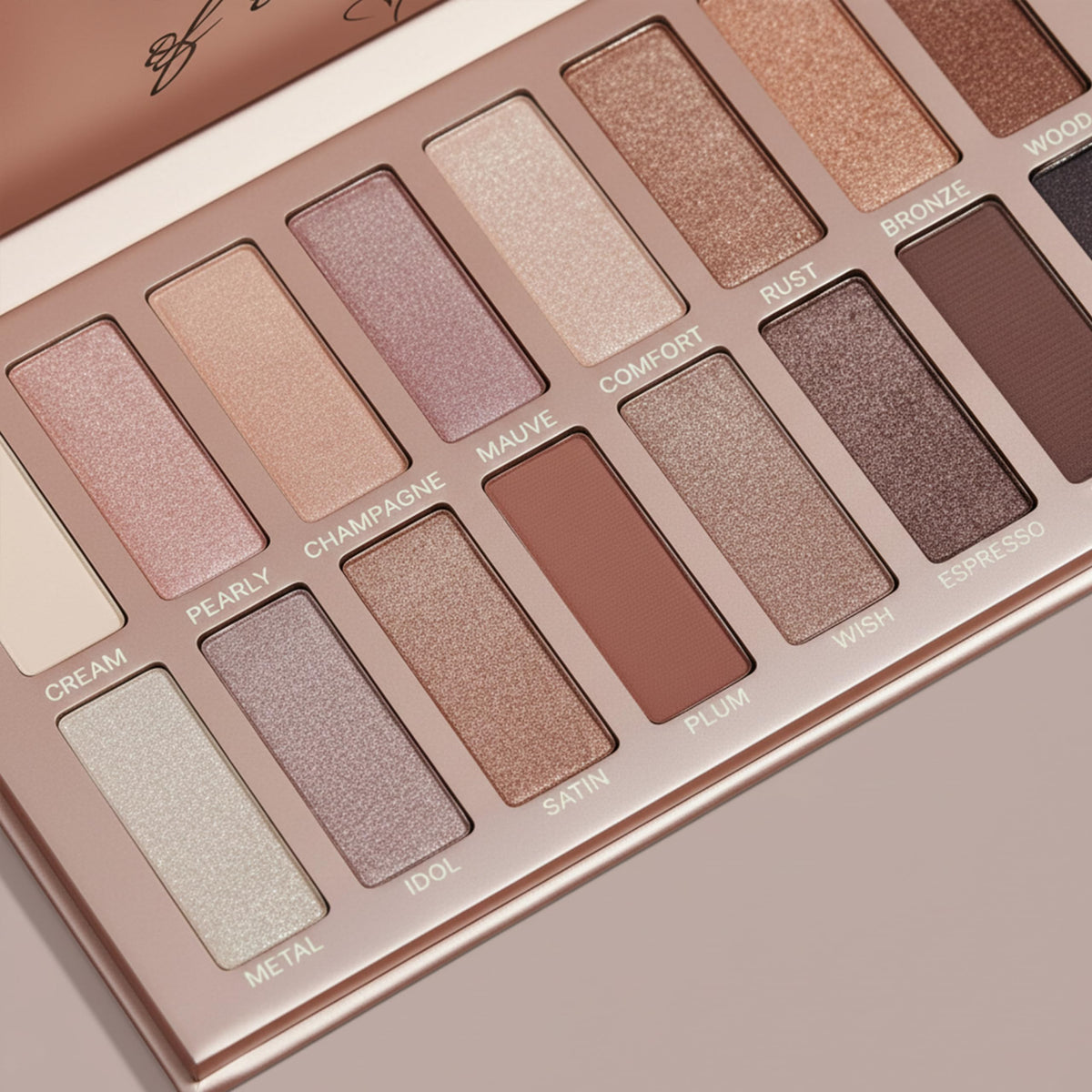16 Soft Nude Shimmer & Matte Eyeshadow Palette P9576