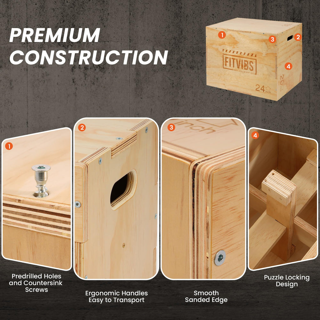 Wooden Plyo Box 30" x 24" x 20" Y594