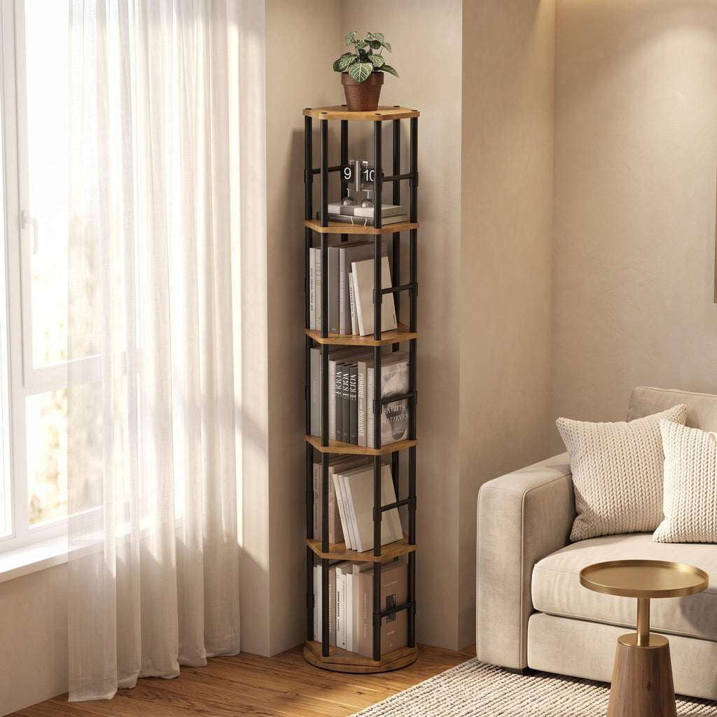 5-Tier Rotating Bookshelf Tower P71197