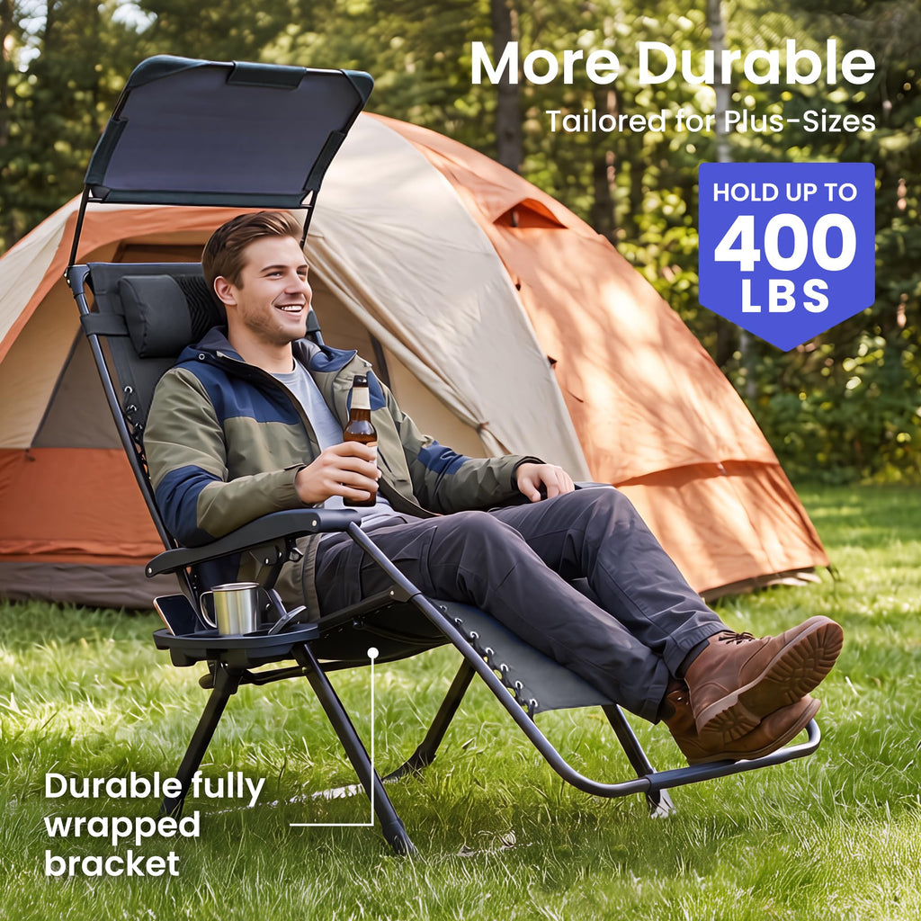 2 Pack Zero Gravity Chairs with Canopy A637410