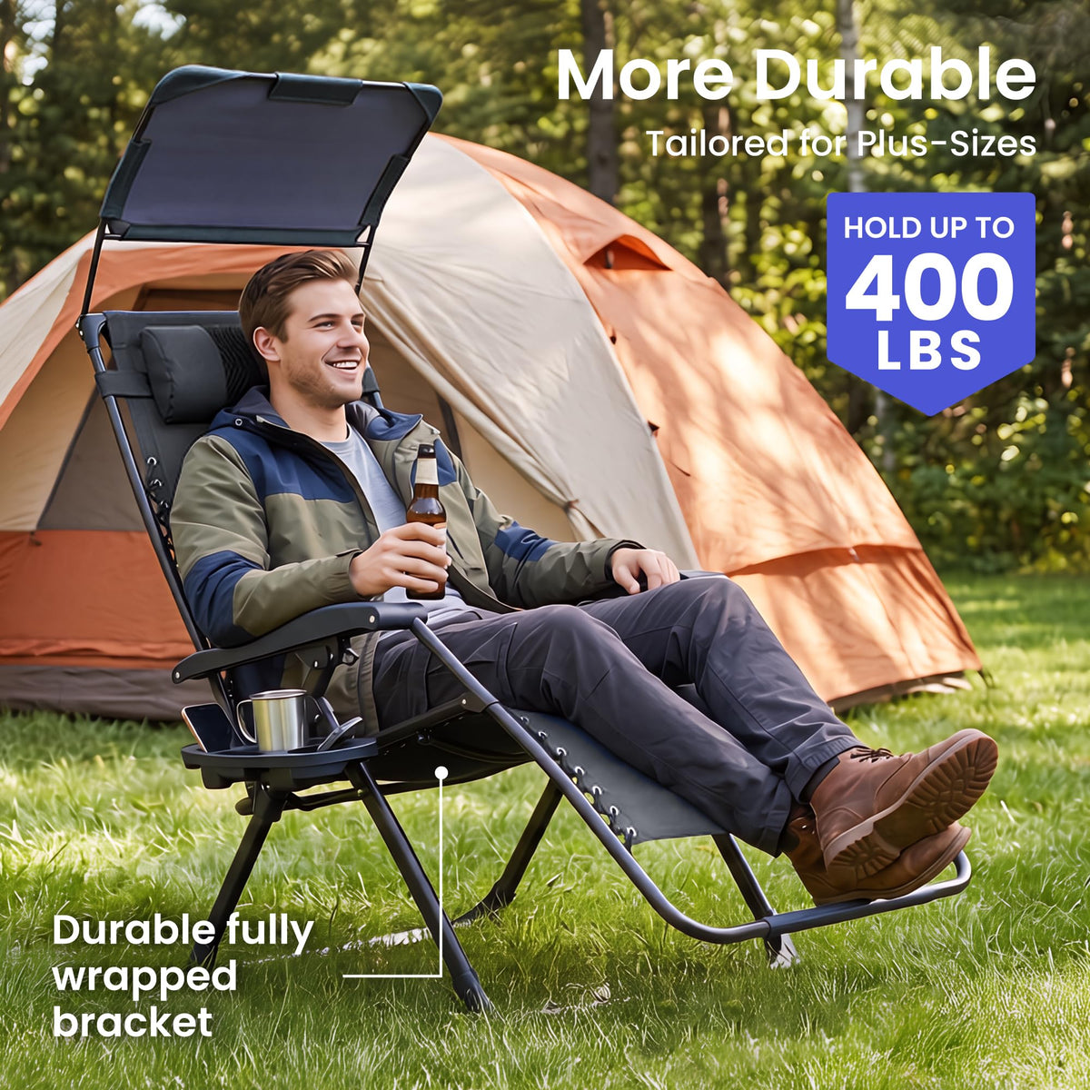 2 Pack Zero Gravity Chairs with Canopy A637410