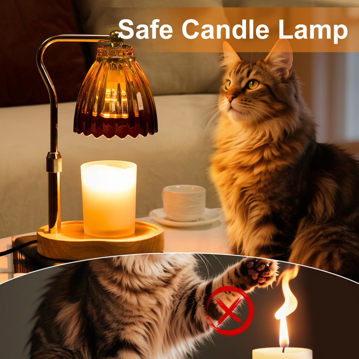Candle Warmer Lamp with Timer Dimmable J4444