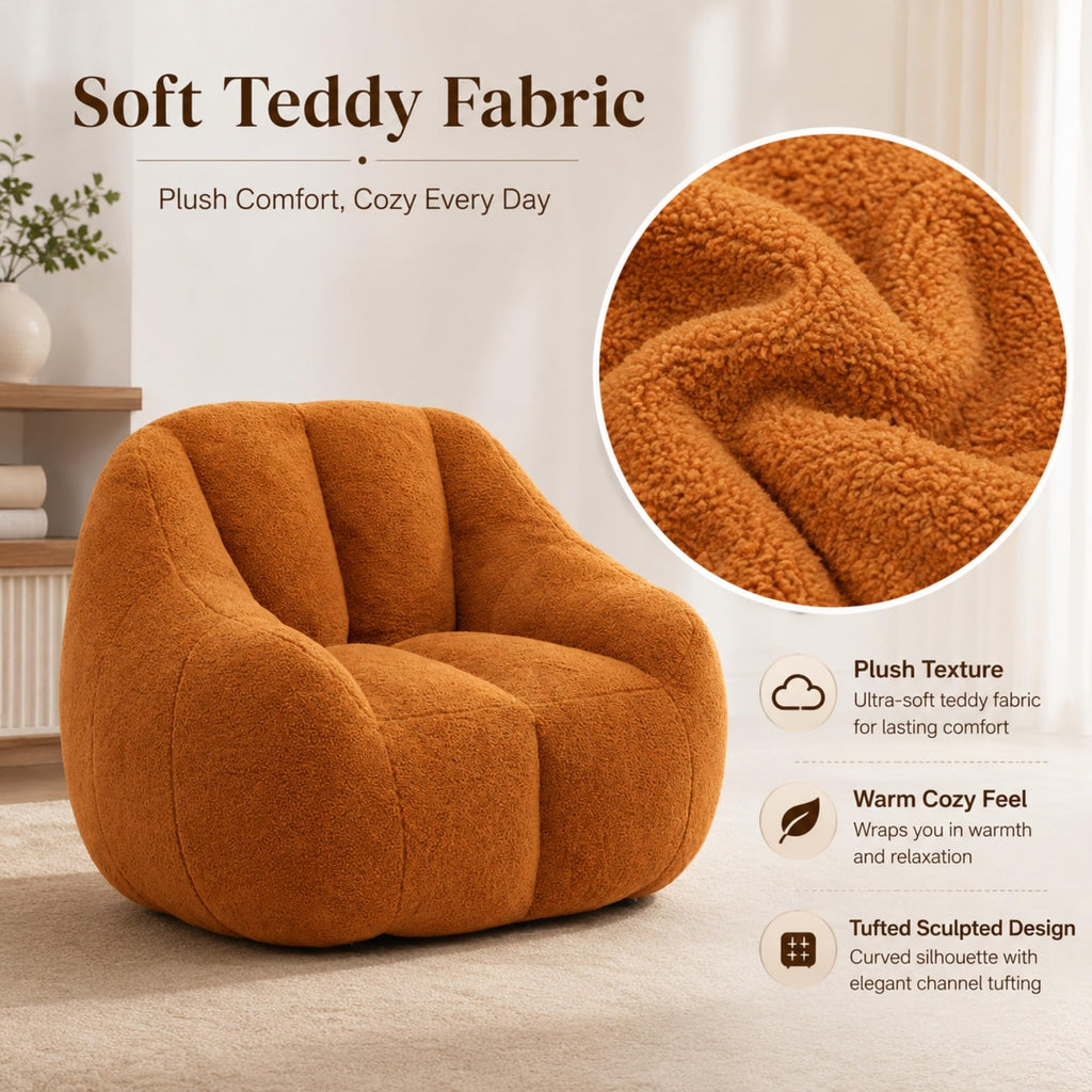 Yellow Memory Foam Bean Bag Chair Z132013