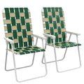 Folding Lawn Chairs Set of 2 with Armrests E480