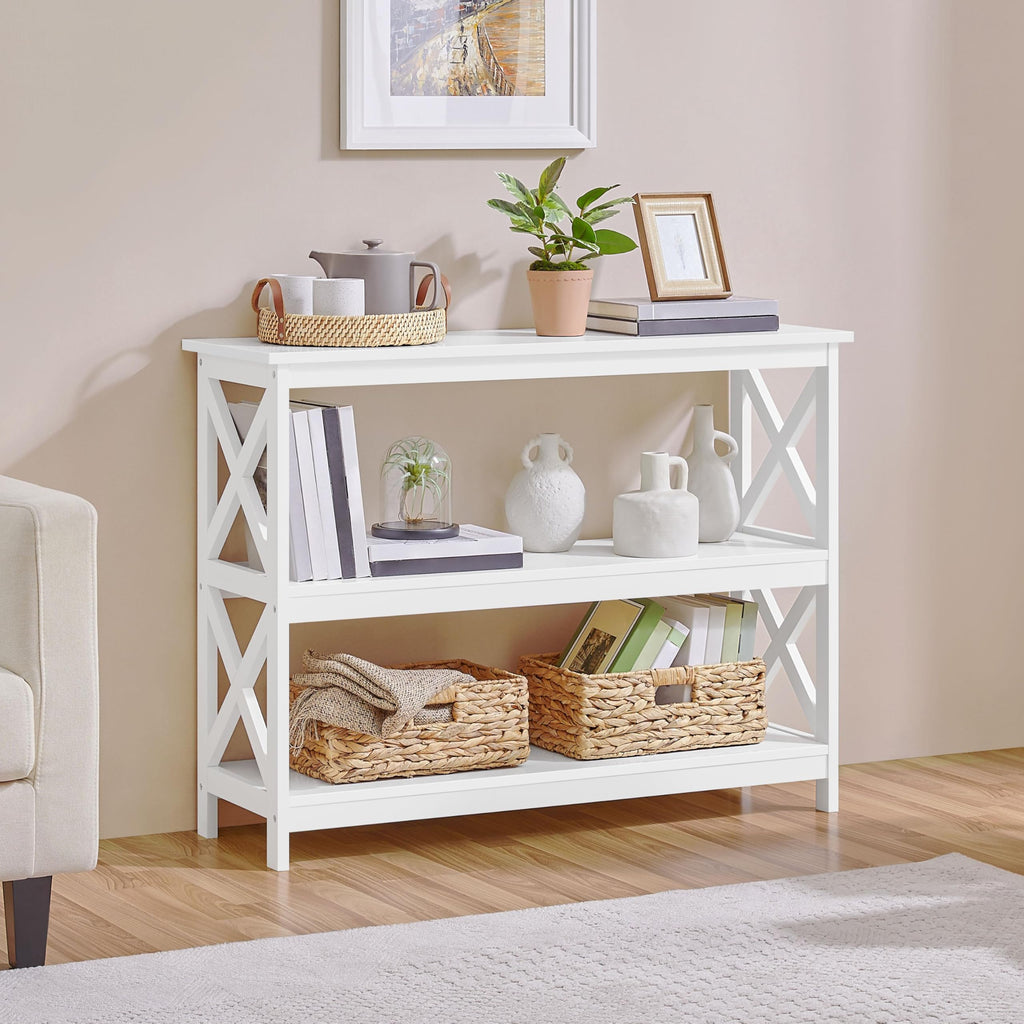 White 3-Tier Console Table M746