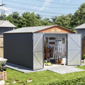 10x12x7.4FT Outdoor Storage Shed with Lockable Doors M6564