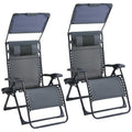 2 Pack Zero Gravity Chairs with Canopy A637410