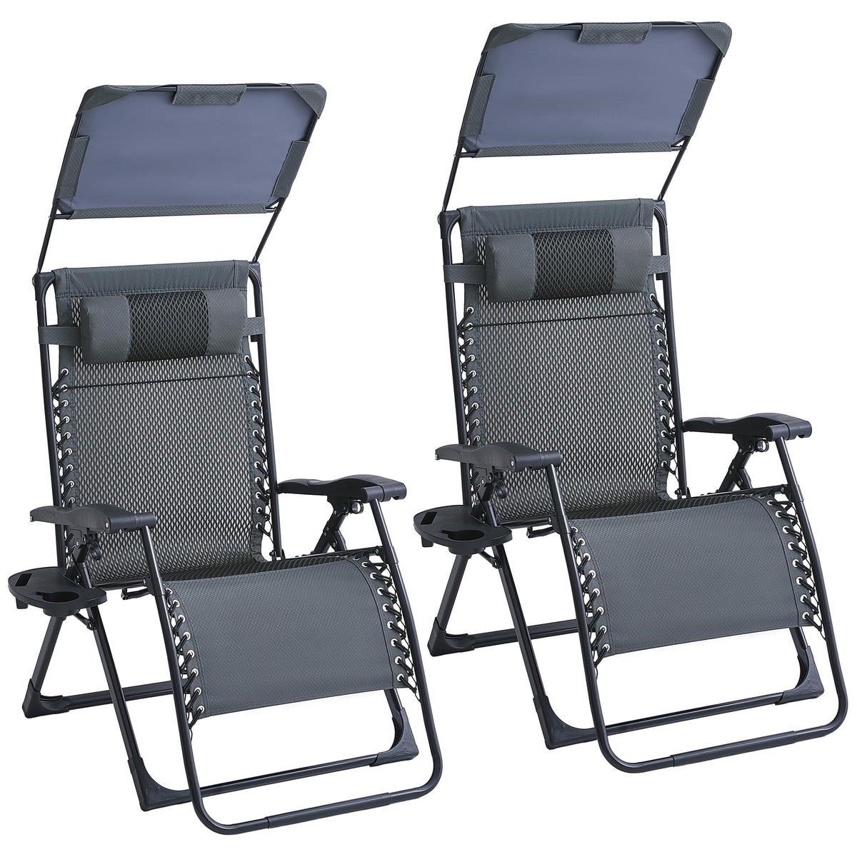 2 Pack Zero Gravity Chairs with Canopy A637410