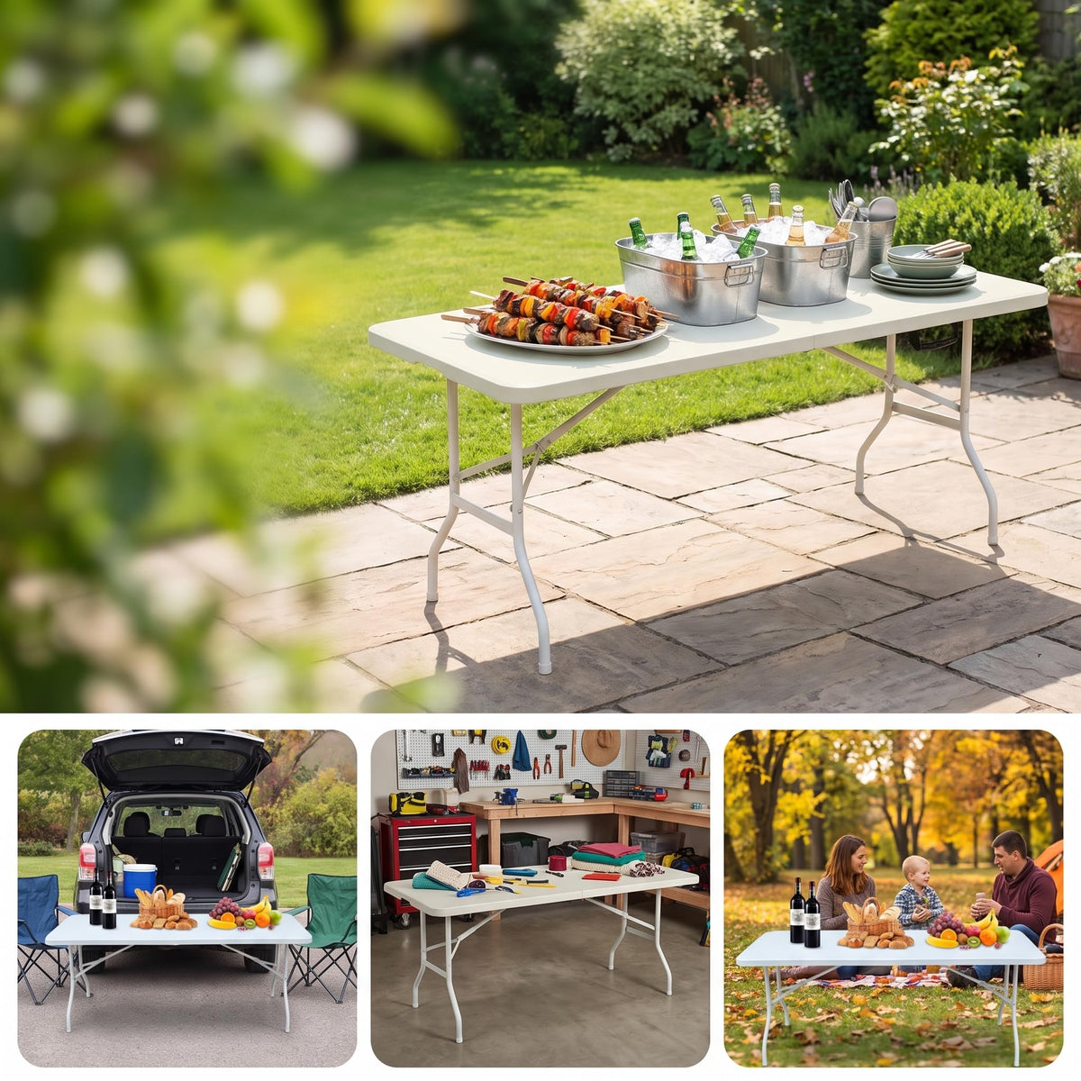 6ft Portable Folding Table R5317