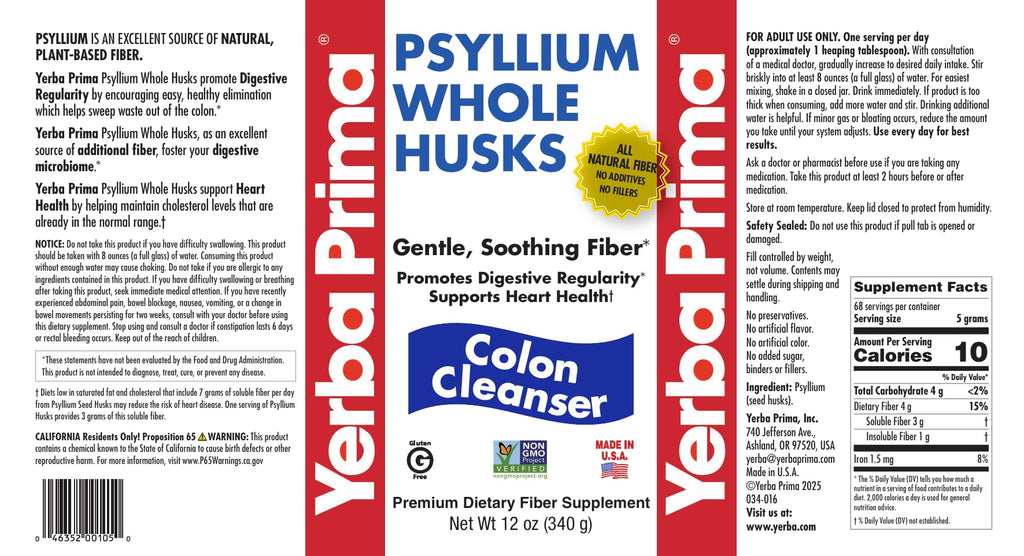 12 Ounce Psyllium Husk Fiber Supplement V5988