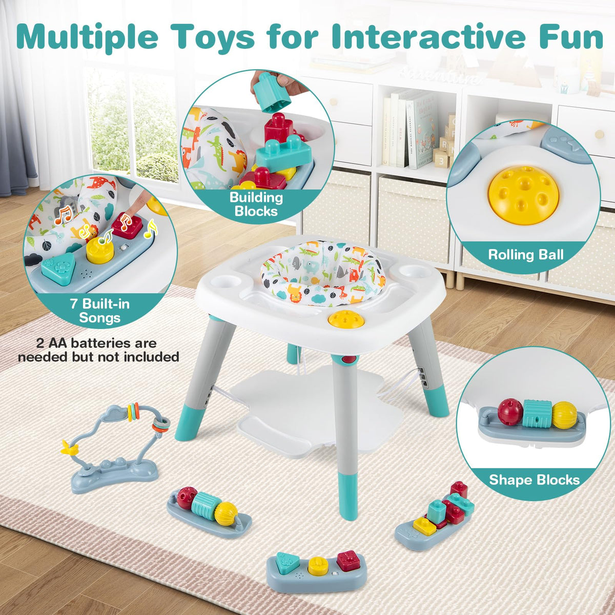 6-in-1 Baby Activity Center with Rotating Seat G75069
