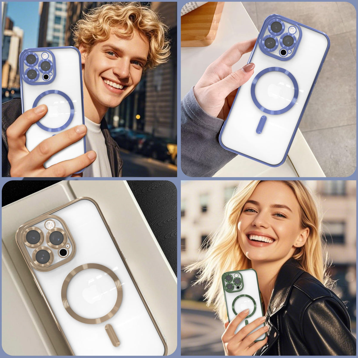 Magnetic Clear Case for iPhone 13 Pro Max with Camera Lens Protection D28585