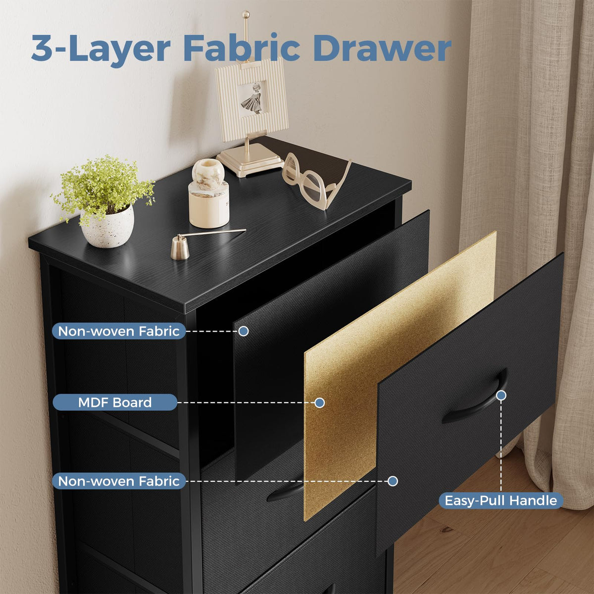 3 Drawer Nightstand L89172