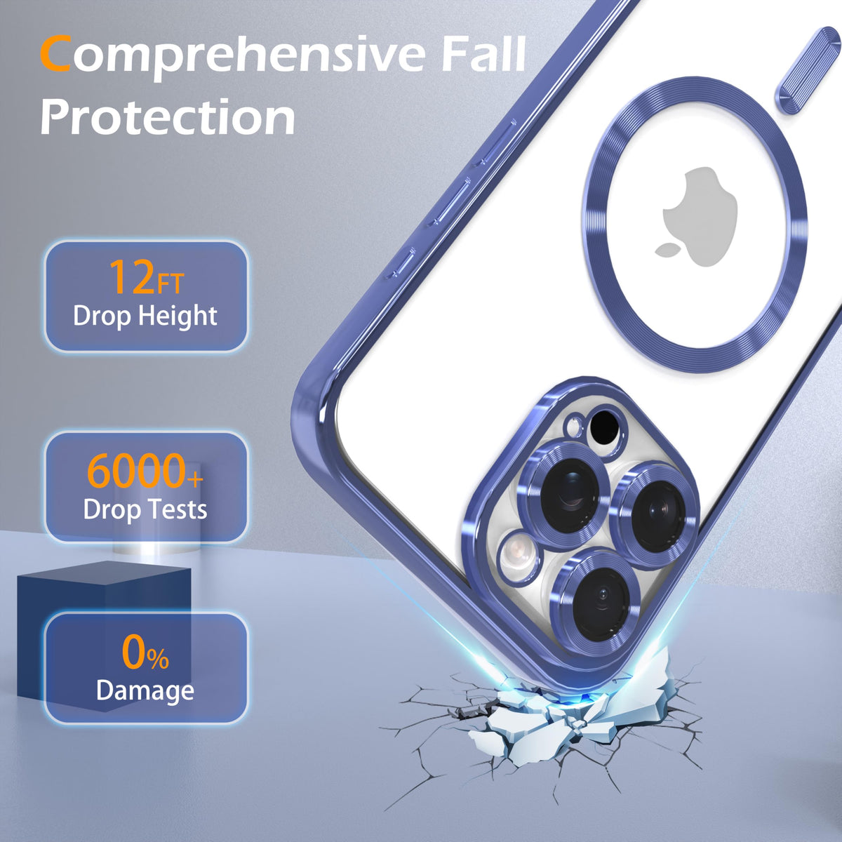 Magnetic Clear Case for iPhone 13 Pro Max with Camera Lens Protection D28585