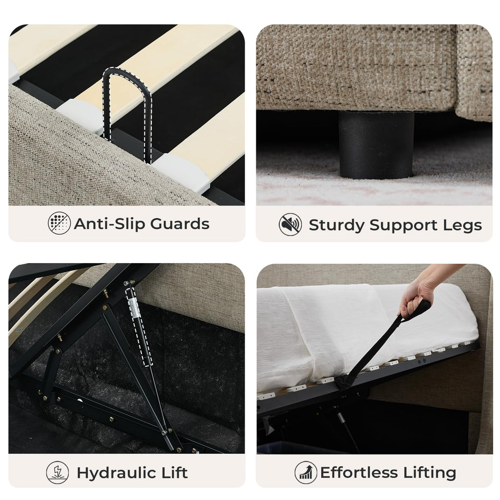 Full Size Lift Up Storage Bed Frame G81088