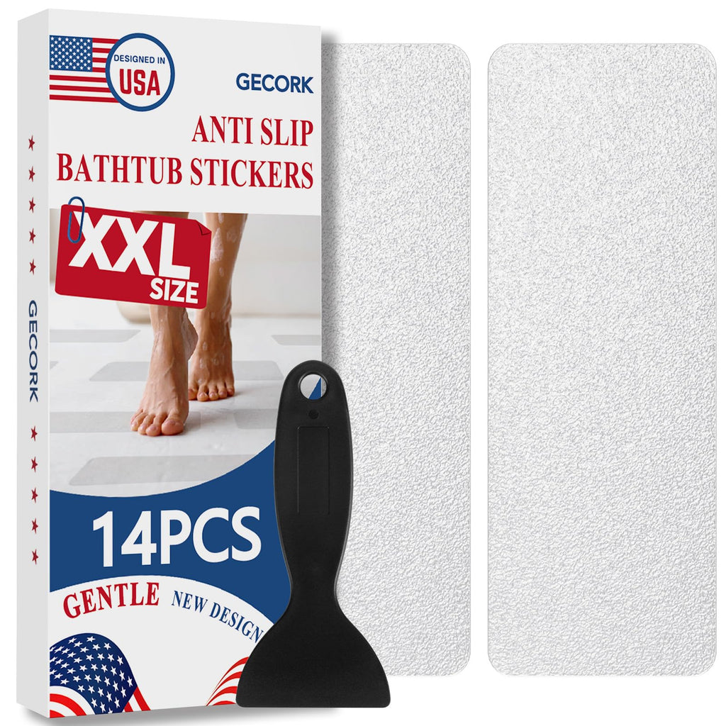 28PCS XXL Anti-Slip Shower Stickers with Scraper P4226