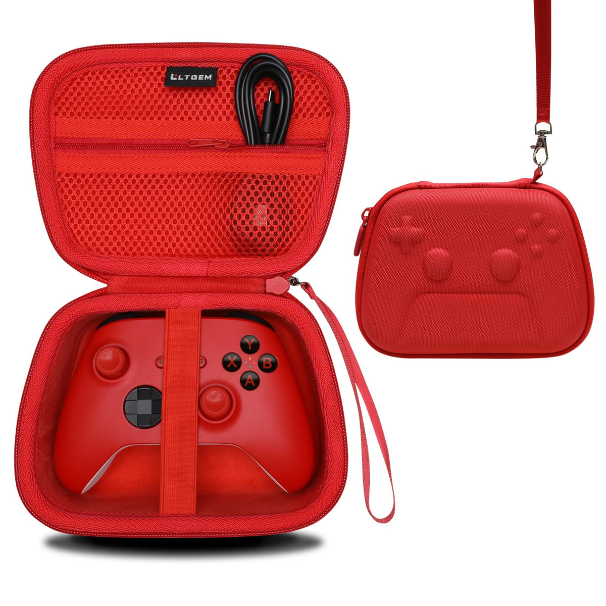 Black Red Gaming Console Case and Controller Case W1077