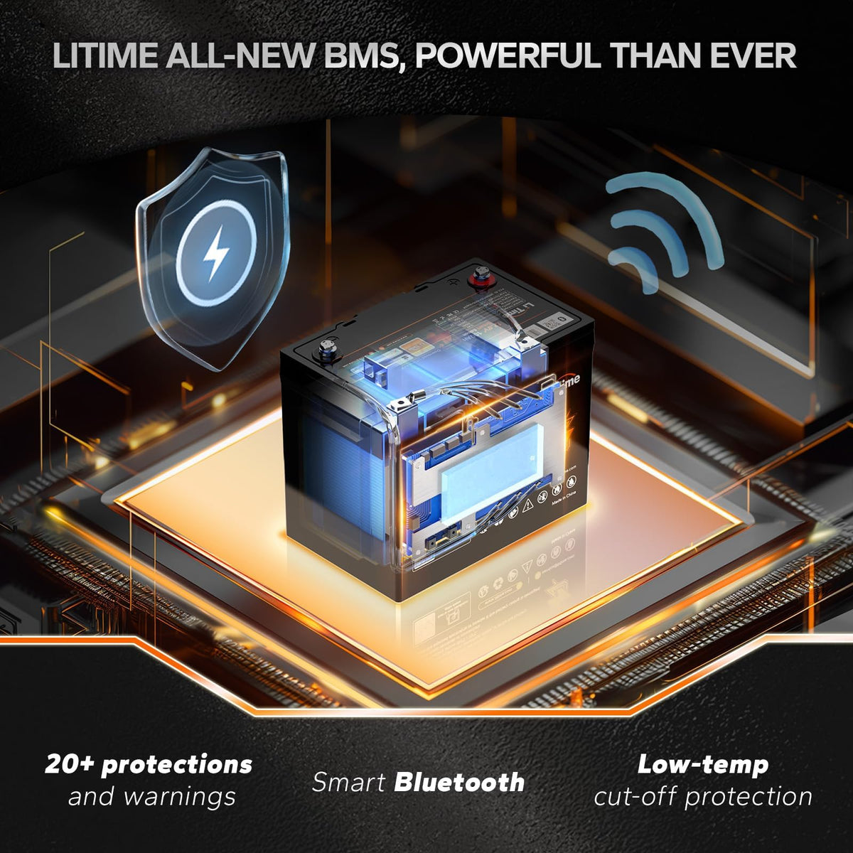 12V 100Ah Group 24 LiFePO4 Battery with Charger O845