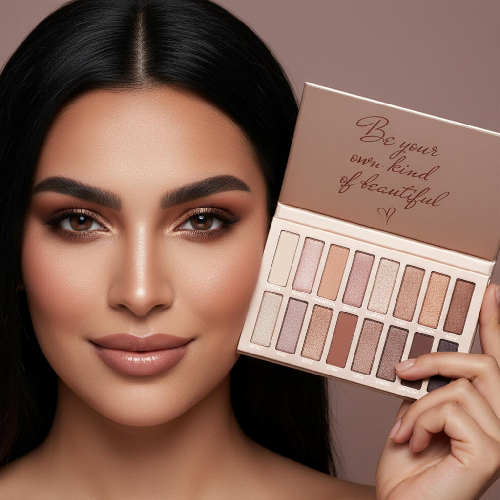 16 Soft Nude Shimmer & Matte Eyeshadow Palette P9576