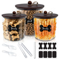 3 Pack Airtight Dog Treat Containers with Bamboo Lids V284385