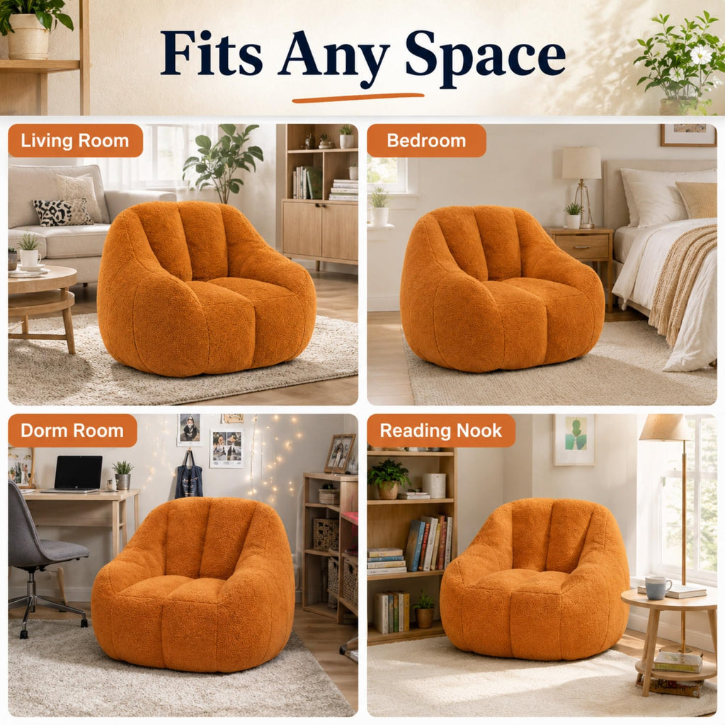 Yellow Memory Foam Bean Bag Chair Z132013