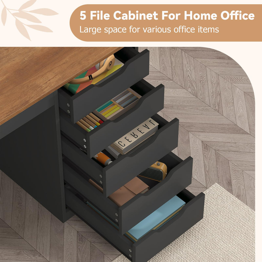 47 Inch Computer Desk with 5 Drawers X87630
