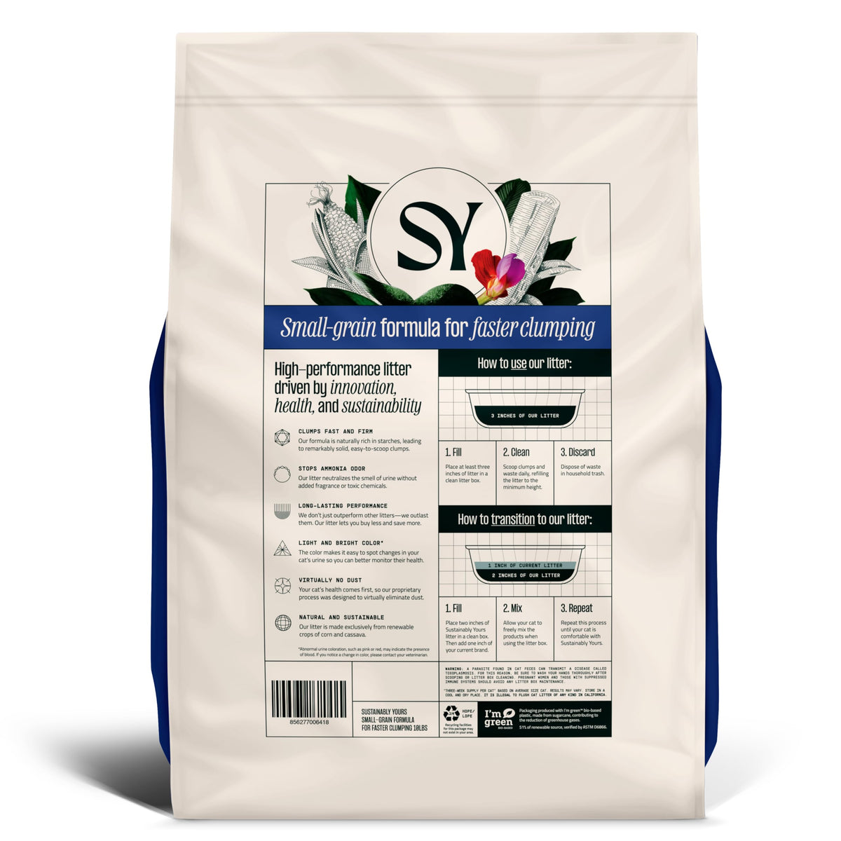 Natural Cat Litter, Unscented, 10 lbs Z799