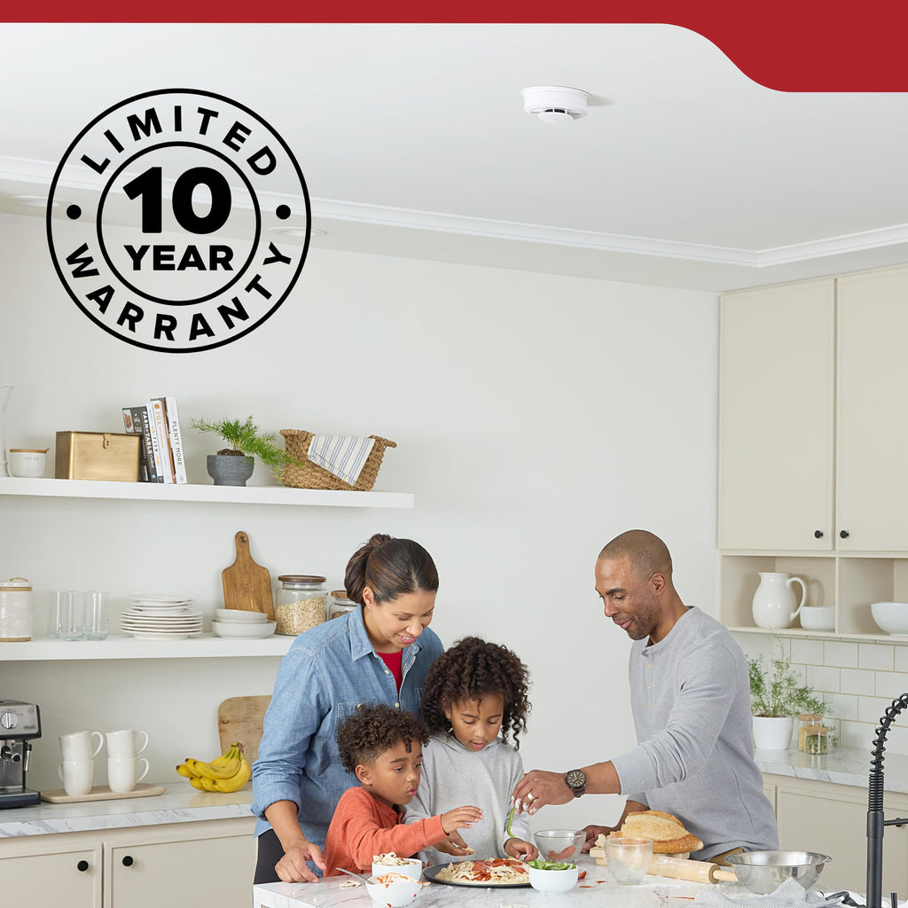 Smoke Detector, 10-Year Battery Powered, 85 dB Alarm, 1 Pack I877