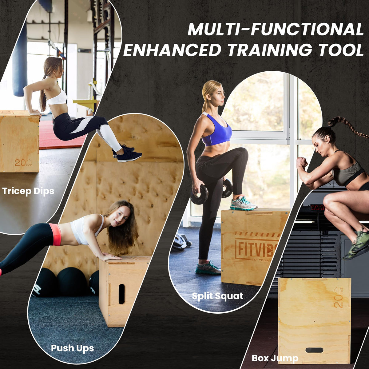 Wooden Plyo Box 30" x 24" x 20" Y594