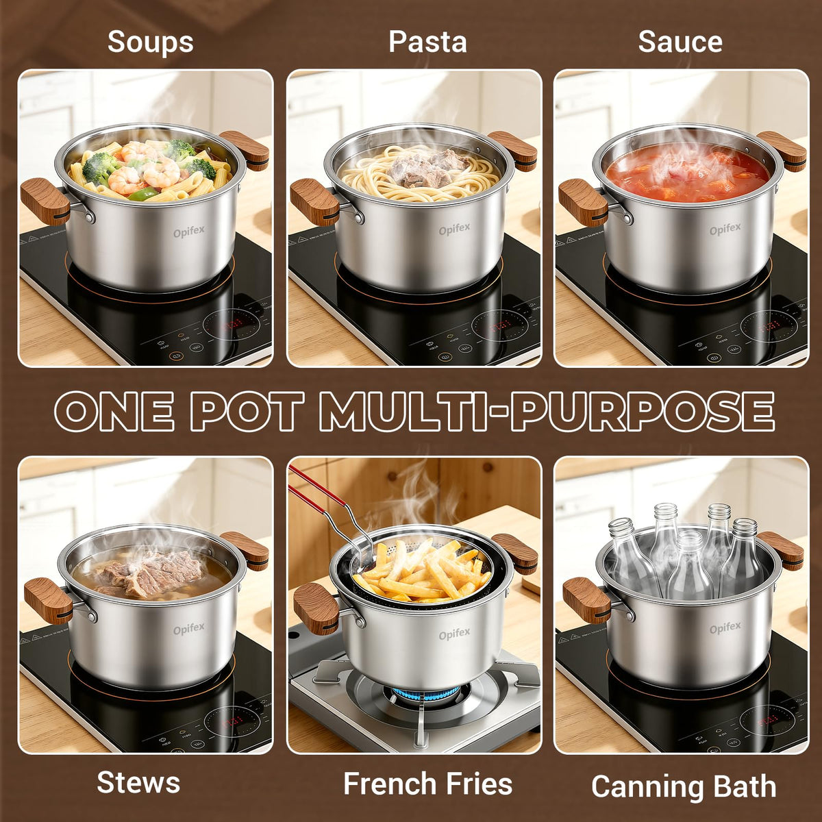 2.8L Stainless Steel Deep Fryer Pot with Basket Q610