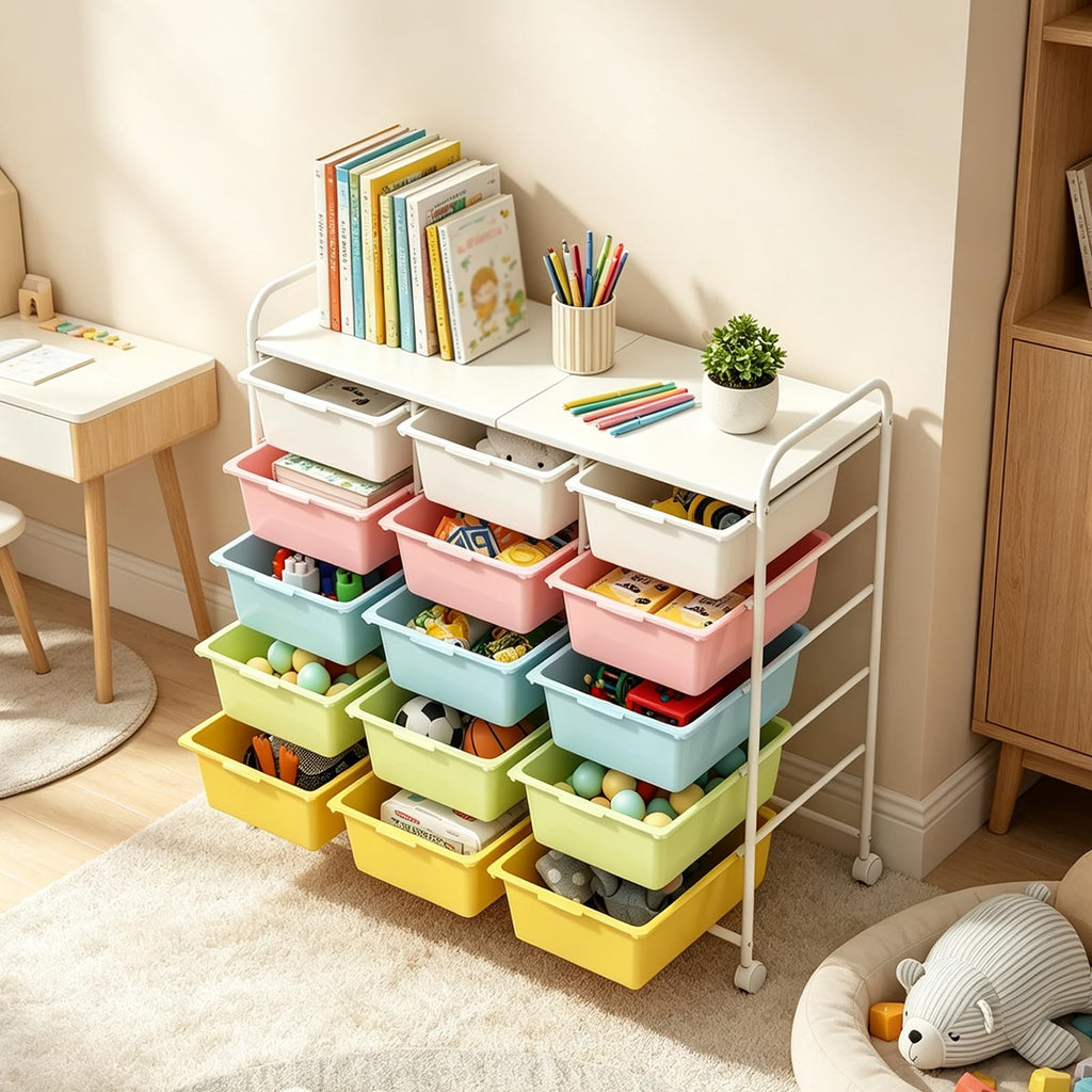 15 Drawer Rolling Storage Cart with Wheels R635387