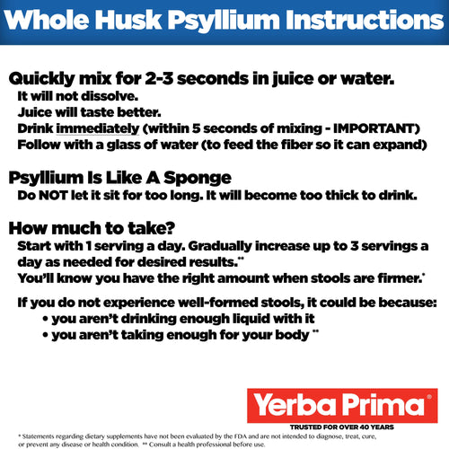 12 Ounce Psyllium Husk Fiber Supplement V5988