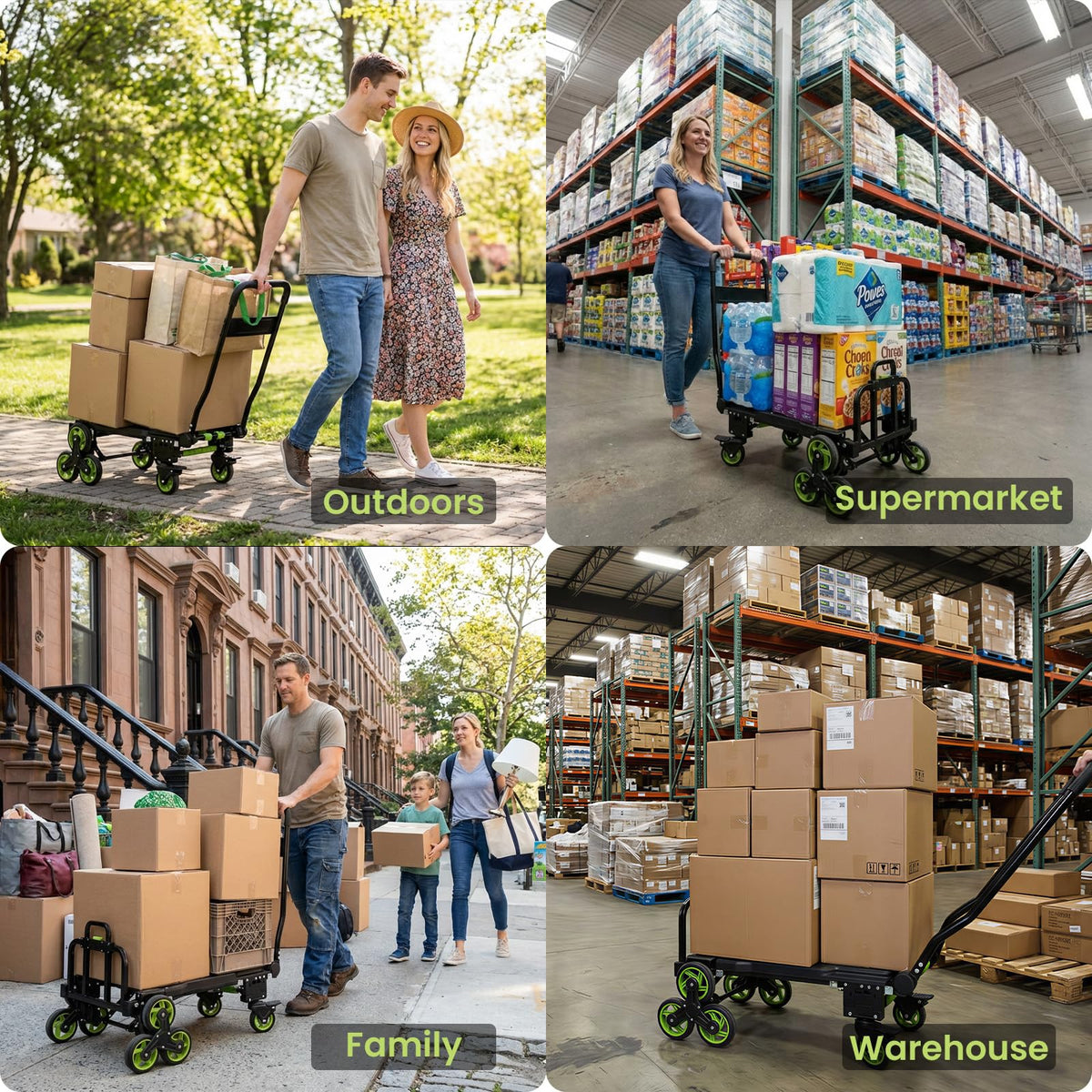 3 in 1 Convertible Folding Hand Truck with Brakes U45153
