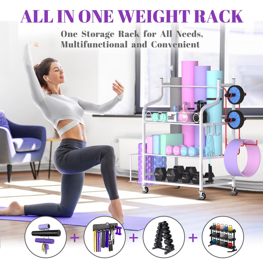 Home Gym Rack for Dumbbells, Yoga Mats and Workout Equipment N301022