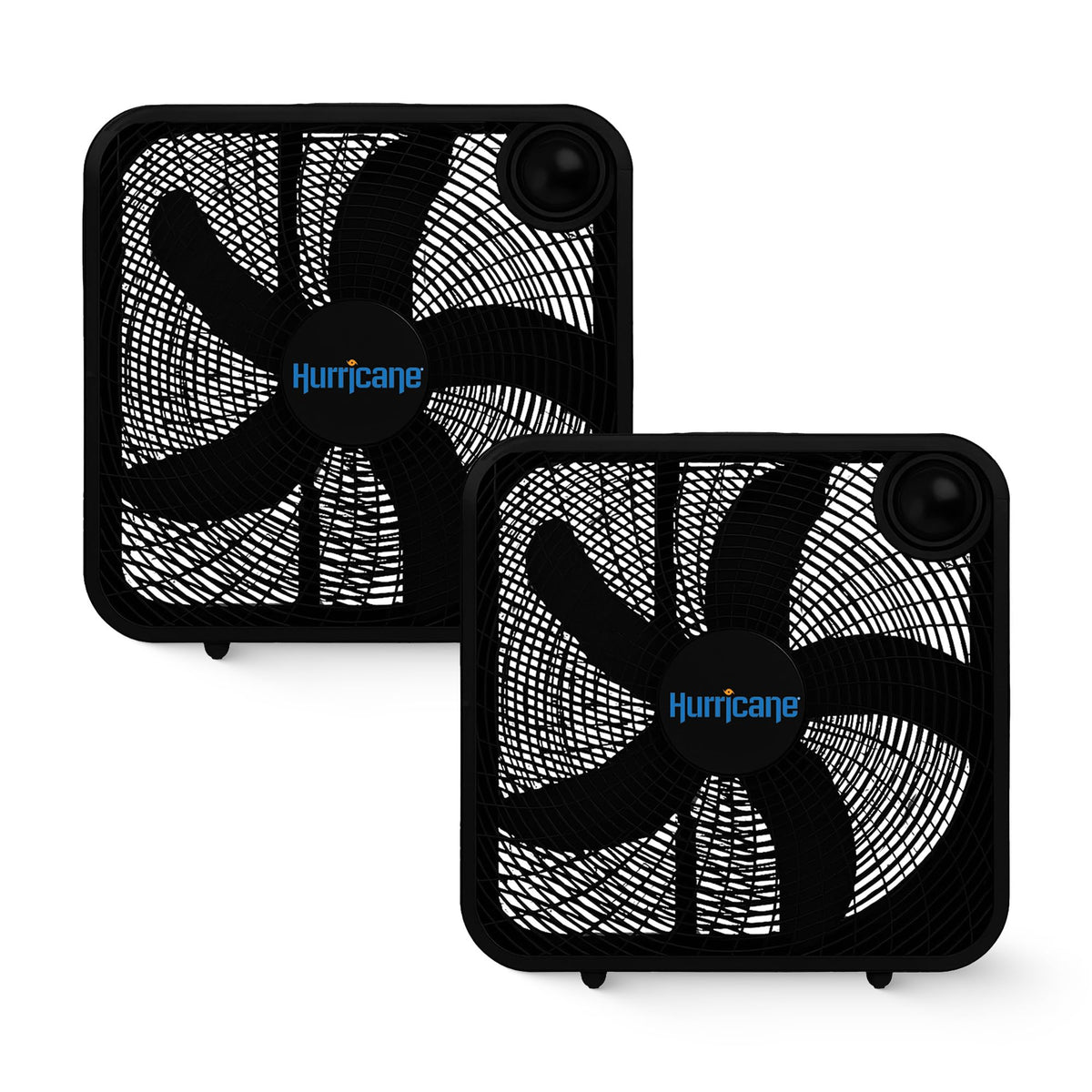 Black 3 Speed 20in Floor Box Fan, 2 Pack X491537