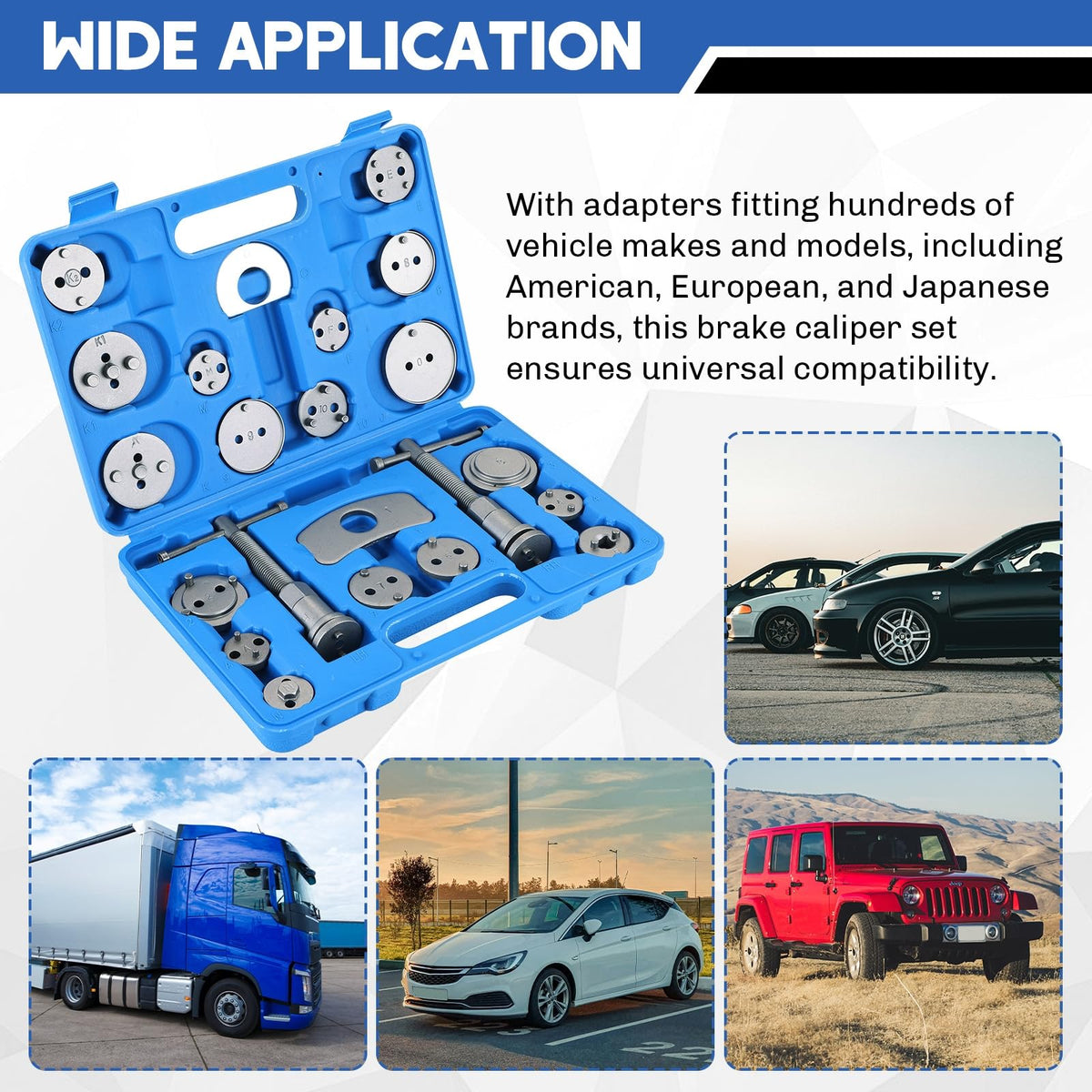 Heavy-Duty Disc Brake Caliper Tool Kit 24pcs B111271