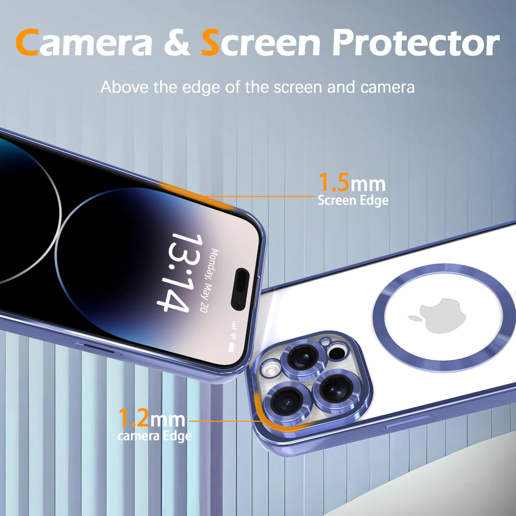 Magnetic Clear Case for iPhone 13 Pro Max with Camera Lens Protection D28585