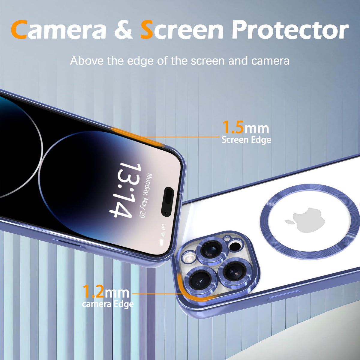 Magnetic Clear Case for iPhone 13 Pro Max with Camera Lens Protection D28585