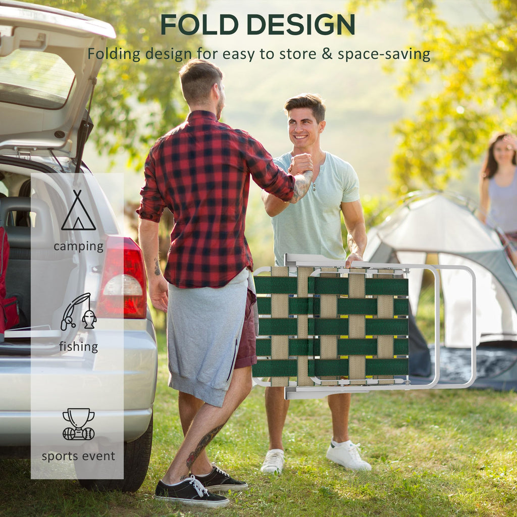 Folding Lawn Chairs Set of 2 with Armrests E480