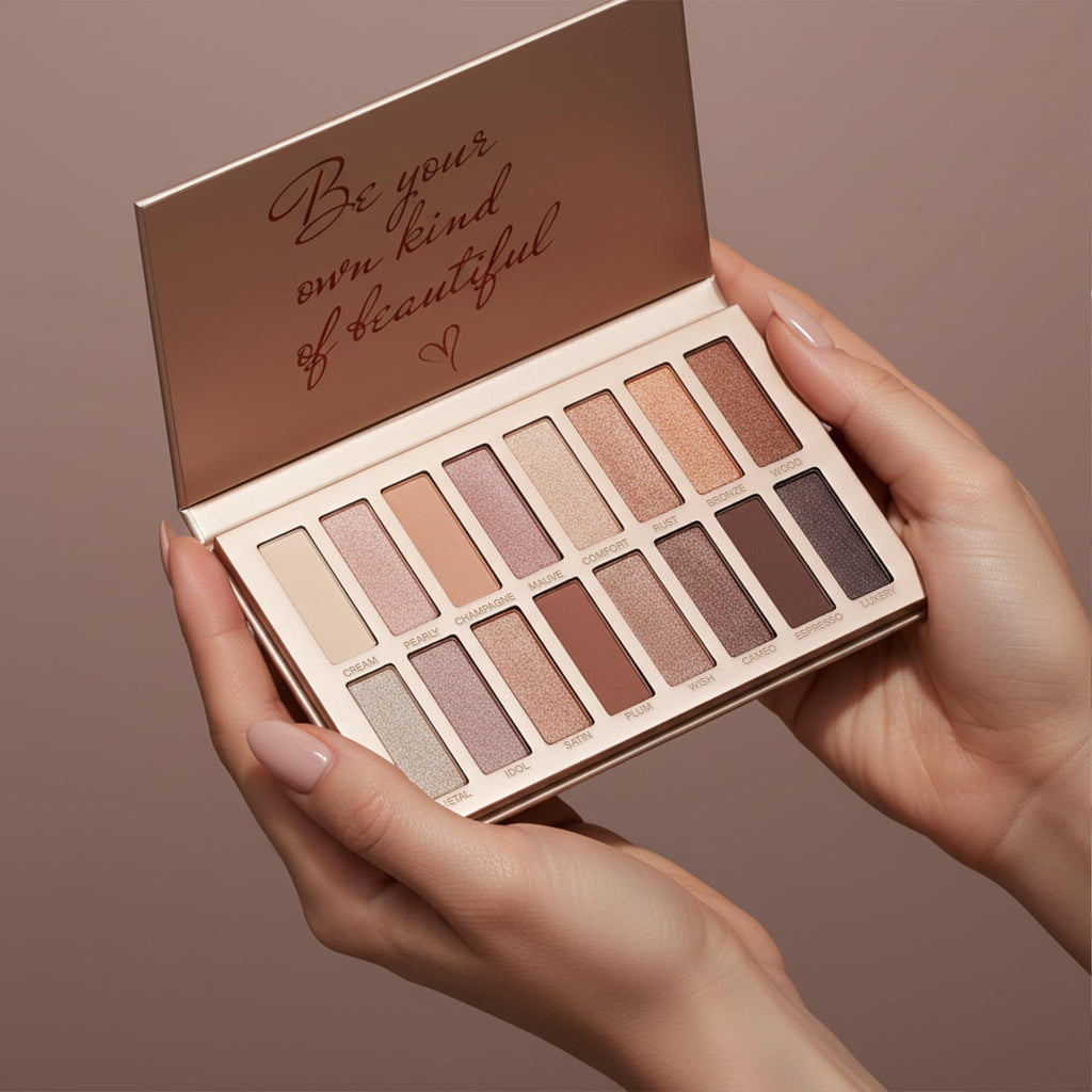 16 Soft Nude Shimmer & Matte Eyeshadow Palette P9576