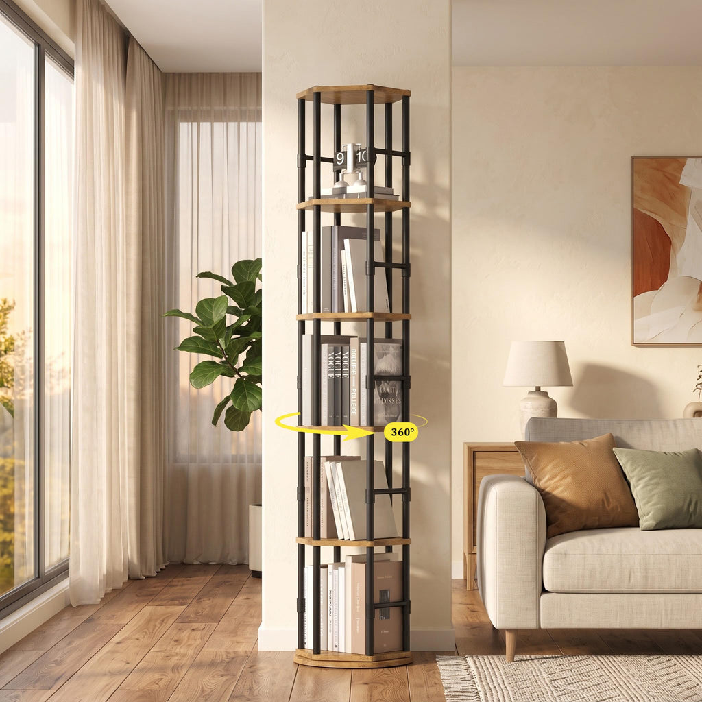 5-Tier Rotating Bookshelf Tower P71197