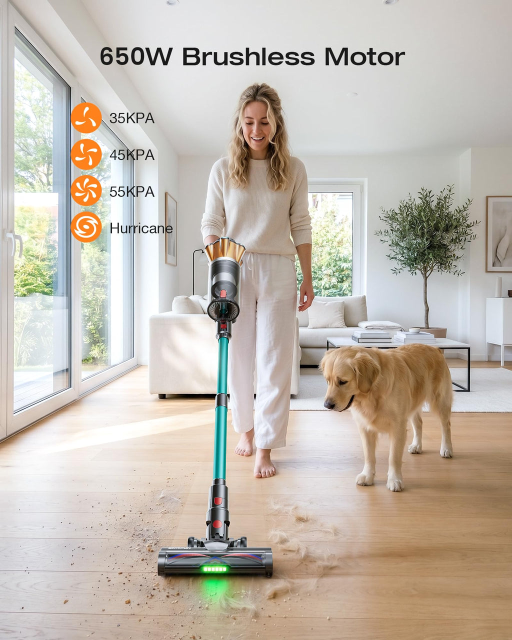 60Kpa 650W 70 Mins Cordless Stick Vacuum Cleaner N508
