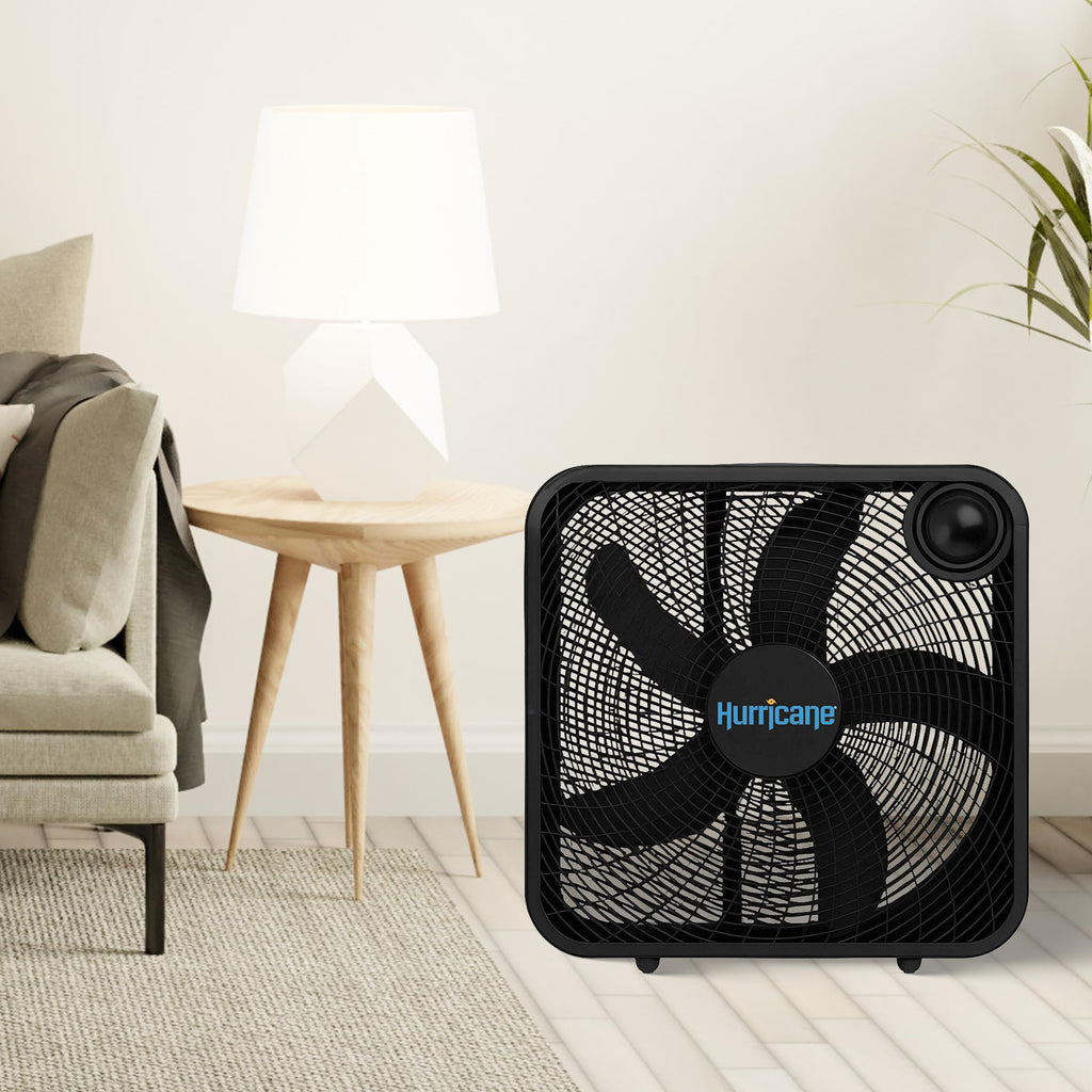 Black 3 Speed 20in Floor Box Fan, 2 Pack X491537